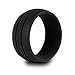 Familamb Silicone Wedding Ring for Men 8 Pack Silicone Wedding Bands 8mm Soft Non-Toxic Skin Safe Material 3 Camo Color Black Grey Light Grey