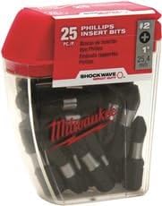 MILWAUKEE ELECTRIC TOOL 48-32-4713#3 Bulk (25) Shockwave Insert Bit Phillips
