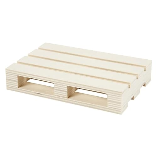 CREATIV DISCOUNT Miniatur Holzpalette, H 2,5 cm, L 12 cm, B 8 cm