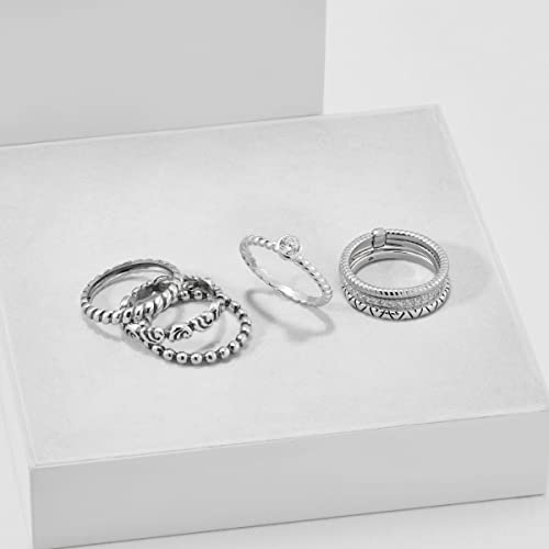 Silpada 'Belle Fleur' Twisted Stacking Ring In Sterling Silver, Size 10, Size 10 #TOP4