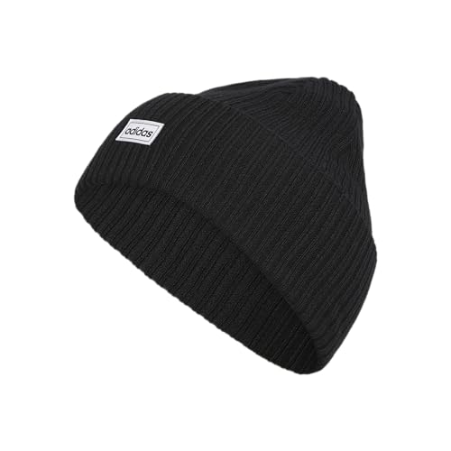 Bonnet adidas noir et blanc à revers de 4 pouces en taille unique