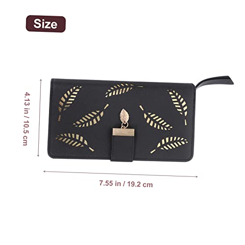 Leather Rfid Blocking Women's Wallet Long Clutch Bag Zipper Fashionable Ladies Purse for Card Coin Cash4