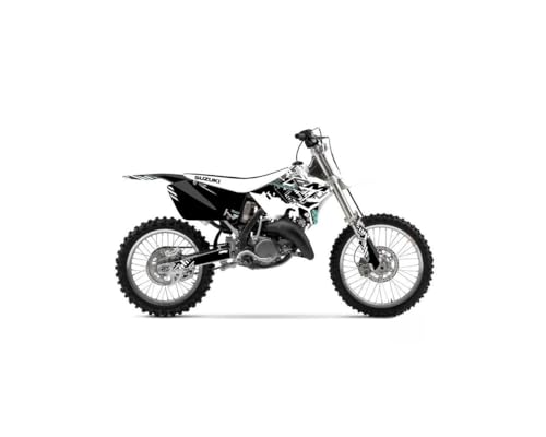 Kit déco moto cross Zero turquoise en vinyle épais pour Suzuki 125 RM