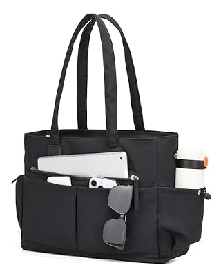 Miss Lulu Borsa Tote Donna, Borsa a Mano e a Spalla con 10 Tasche Organizzate, Scomparto Laptop 15,6", Leggera e Resistente, Impermeabile, Multiuso per Lavoro, Scuola e Viaggi