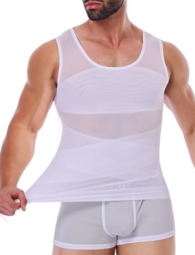 Men Body Shaper Slimming Vest Tummy Control Undershirt Gynomastica Compression Shirt Waist Trainer Tank Top