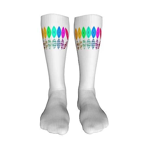 Retro Graphic Rowing Knee High Socks For Women Long Tube Socks Athletic Compression Socks Unisex High Socks Girls3