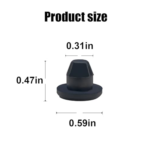Image of 5PCS Bottle /Floor Jack Oil Plugs, 8mm Rubber Horizontal Jack Filler Bung Plug for Oil Reservoir Filler Hole, Universal Flat-Head Hydraulic Seals Replacement Accessories (5PCS)