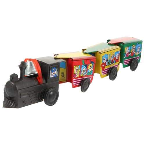 GARIOUANS Old Fashioned Tin Wind up Toy Vintage Wind-up Train for Boys and Girls Interactive Toy Compact for Indoor