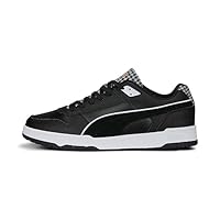 PUMA RBD Game Low Houndstooth Unisex Sneakers Black 10 US