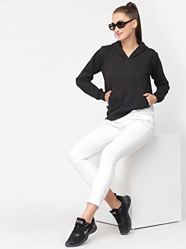 Image of UZARUS Women's Cotton Fleece Stylish Sweatshirt Hoodie