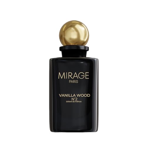 Mirage Paris Vanilla Wood No.2 Extrait de Parfum Unisex (30% Duftöl) mit Pheromonen warmer Vanille-Holz-Duft langanhaltend & sinnlich 50 ml + gratis 2 ml Duftprobe