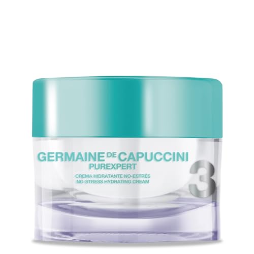 Germaine de Capuccini - Purexpert | Crema Hidratante No-Stress - Crema de cara hidratante - luminosidad y tersura natural - Pieles normales y mixtas jóvenes - Acné - 50 ml