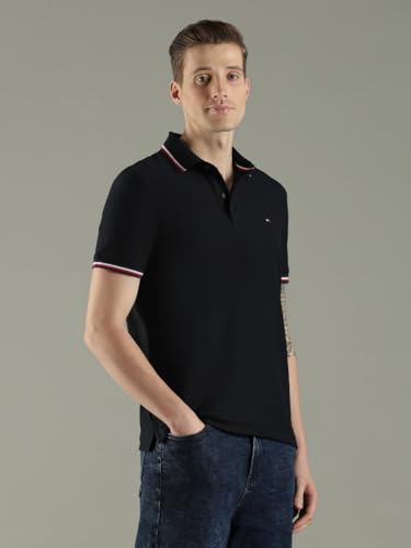 Image of Tommy Hilfiger Men Polo Cotton Regular Fit Shirt