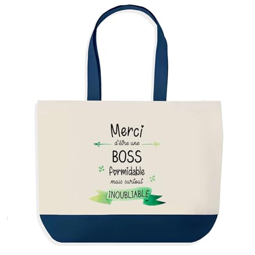 Sac de Shopping Bleu : Idée Cadeau Collègue Noël ou Anniversaire pour une Boss Inoubliable