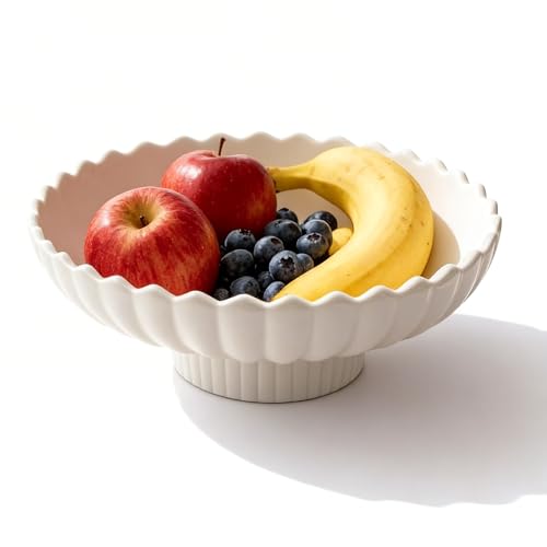 Yeatel Large Decorative Bowl, 10.6-Inch Handmade Modern...
