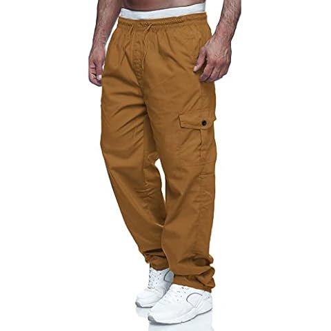 THWEI Pantalones de carga para hombre Casual con cordón deportivo deportivo Pantalones al aire libre Cover