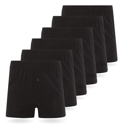 FM London Calzoncillos Sueltos (Pack de 6) Para Hombre, Boxer Shorts Hombre, Negro, S FM London Calzoncillos Sueltos (Pack de 6) Para Hombre, Boxer Shorts Hombre, Negro, S
