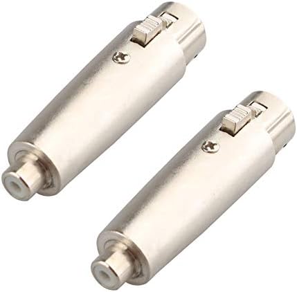 2 Adaptateurs XLR Mâle Vers RCA Femelle Dorés - Câble Audio équilibré - Connexion Pro