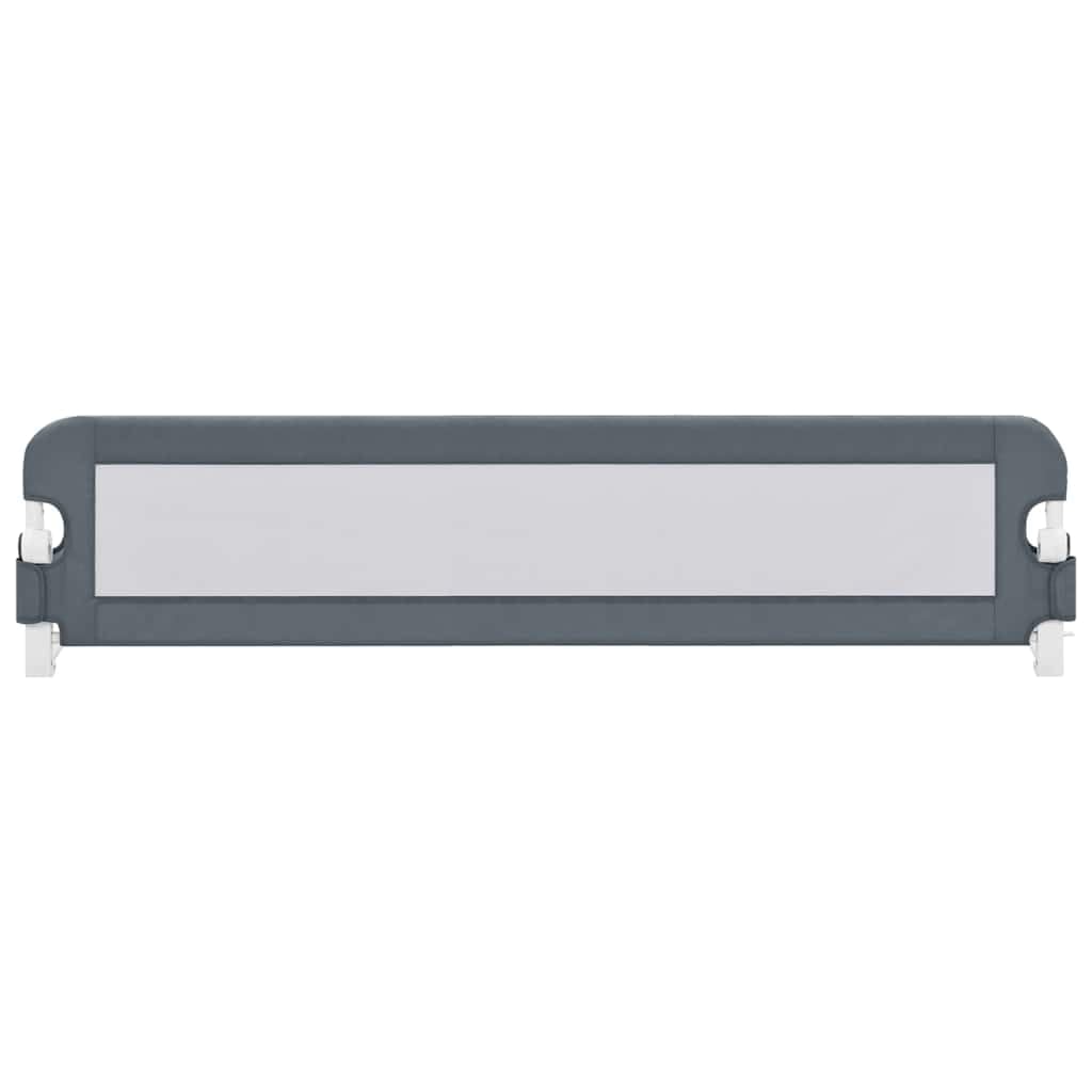 vidaXL Barrière de Sécurité de Lit Enfant Rail de Lit Pliable 180x42 cm Polyester Gris