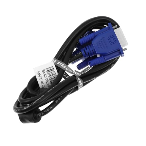 VILLCASE 2Pcs Vga Data Cable for Monitor and Projector High Resolution Connector Durable Heat Resistant Excellent Information Transmission Pe Material Outer Cover