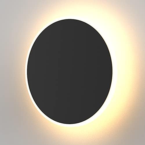 Shinbeam Modern Led Wall Sconce, Black Touch Wall Lights Hardwired, 10W 3000K Indoor Wall Lamp,Touch Sensitive Light, Wall Sconces Lighting for Bedroom,Aisle, stairwell 7.8in