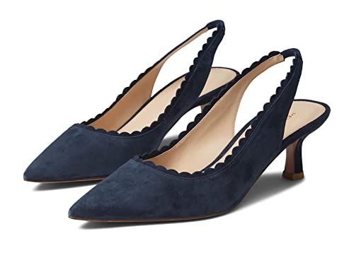 Pelle Moda Kelsa - Heels for Women - Pointed Toe - Leather Upper & Sole - Sling Buckle - Synthetic Lining