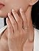 IMOLOVE Moissanite Wedding Bands for Women, Trendy 0.3 Carat Women's Eternity Baguette Rings Everyday Fashion Silver Moissanite Stackable Rings for Women with 18K White Gold Plated Size 8