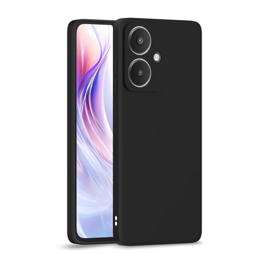 Image of Outlouders Back Cover for Redmi 13C 5G | Camera Protection | Durable Soft Matte Silicone Bumper Case (Black)