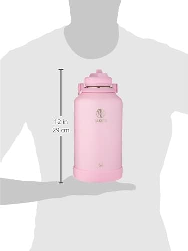 Takeya Actives Water Bottle with Straw Lid - Durable & Easy-Care Water Bottle with Stainless Steel Insulation - BPA-Free Lid with Carry Handle & Straw - Dishwasher-Safe - 64 oz, Pink Lavender - Image 7