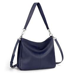 befen Damen Handtasche Echtleder Henkeltasche Shopper Tasche, Weiches Hobo Umhängetasche Schultertasche Frauen Mittelgroße mit 2 Schultergurten – Einfache Klassische Elegante