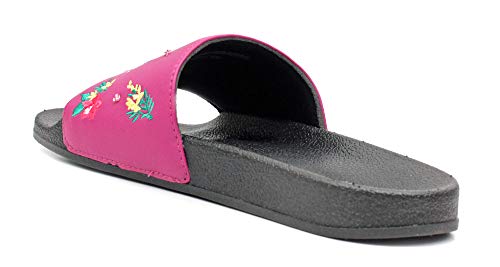 Luckers Girls Tropical Flowers Slide Sandals (Violet dawn, numeric_6)2