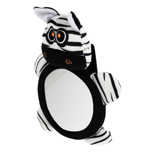 Toddmomy Rearview Mirror for Zebra Reverse Reflector Acrylic Cloth Material Safety Observation Mirror Animal Shape Automotive Decor