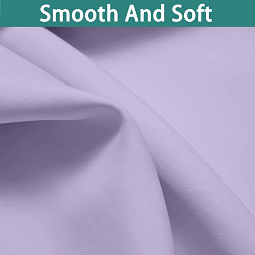 Image of Yakamok 2 Thick Layers Completely Blackout Window Treatment Thermal Insulated Soundproof Drapes for Girl's Bedroom(52Wx96L, Lilac, 2 Panels)
