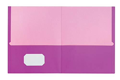 image for Oxford 2 Pocket Folders, Textured Paper, Assorted Colors (Blue, Purple