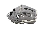 BARNETT FL-117 Baseballhandschuh und Leder-Softball hochwertiger Infield/Fastpitch 11,7, grau, RH