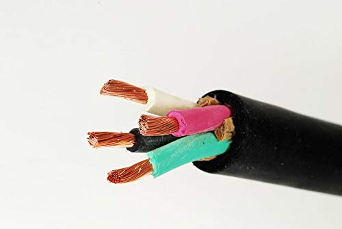 6/4 Wire Cord SOOW, Rubber Coated, 6 Gauge, 4 Conductor, 600V64125 125'