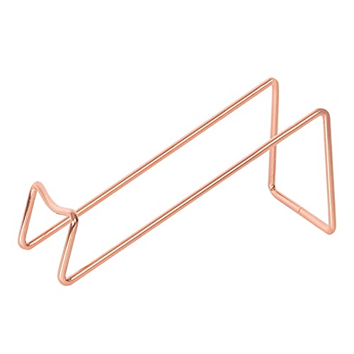 Juego de 2 estantes de vino, soporte de metal para almacenamiento de vino, organizador de botellas de vino de diseño moderno simple, para cocina, gabinete, bar, bodega, jardín (oro rosa) Cover