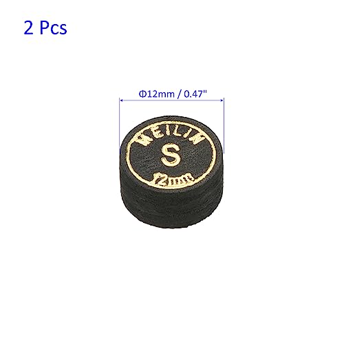 M METERXITY 2 Pack Pool Cue Tips, Laminated Billiard Cue Tips, Soft Multiple Layer Faux Leather - Image 4