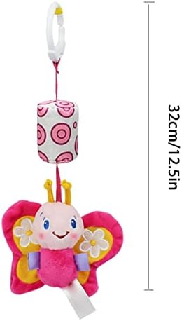 Pomurom Baby Crib Hanging Toy - Plush Baby Hanging Toys Bell - Wind Chime Animal Toys with Ladybug Owl Shapes for, Babies, Toddlers for Strollers, Car Seat, Baby Beds