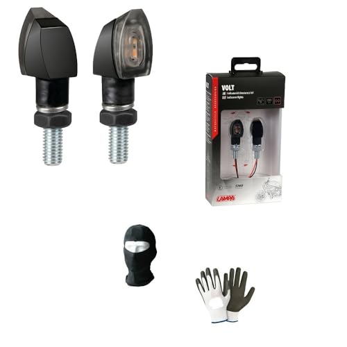 DESCRIZIONE E CARATTERISTICHE PRODOTTO: Volt, indicatori direzione a Led. Omologazione E. Luce arancio. Cavi con connettori rapidi. Sporgenza con snodo gommato antirottura. Alta resistenza alle vibrazioni. Dimensione: 36x18 mm. Omologazione: E - colore nero