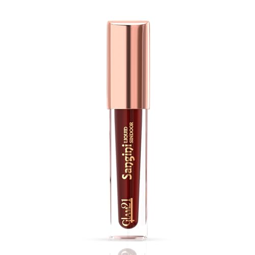 Image of Glam21 Sangini Liquid Sindoor | Rich Color & Smooth Application | Long-Lasting Matte Finish | Quick-Dry, Smudge-Proof & Comfortable Wear | For Everyday & Festive Use |4ml, Majestic Maroon