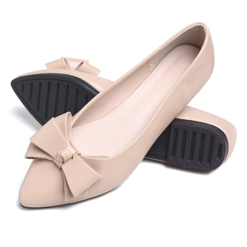 Image of SAILING LU Women's Bow-Knot Pointed Toe Ballet Flats