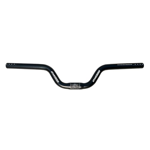 UPANBIKE Fahrradlenker 25,4 mm 520 mm Aluminiumlegierung Riser Bar Rise 80 mm für Fahrräder mit starrem Gang (schwarz)