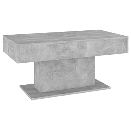 vidaXL Table Basse Table d'Appoint Table de Canapé Bout de Canapé Meuble de Salle de Séjour Salon Intérieur Gris Béton 96x50x45 cm Aggloméré