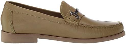 Driver Club USA Mens Leather Made in Brazil Lightweight Loafer with Bit Buckle, Olive Nappa/Natural Sole, 9 Wide US | Image 5