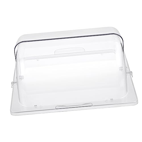 Gatuida Vitrina Acrílica Transparente para Pasteles con Tapa Abatible Antipolvo para Bollería y Repostería Expositor Práctico para Exhibición de Postres y Tartas