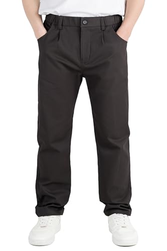 CAMLAKEE Kinder Chinohose Jungen Chino Stoff Hose mit Gummizug...
