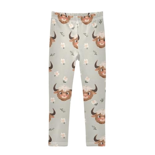 Girls' Leggings Children's Yoga Pants Skinny Printed Dance Buffalo Comfortable 4T