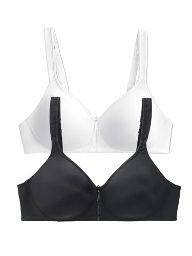 Image of Vanity Fair Women's Bra with 2-Way Convertible Straps, Body Caress Full Coverage, Lightly Lined Cups Up to Dd
