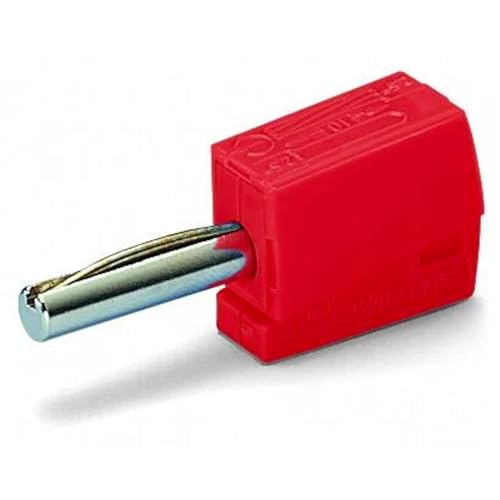 WAGO Banana plug; for socket 4 mm Ø; 2,50 mm²; red, 215-212 (50 pcs)